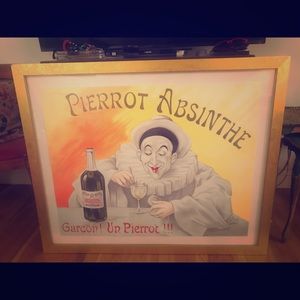 Pierrot Absinthe Lithograph